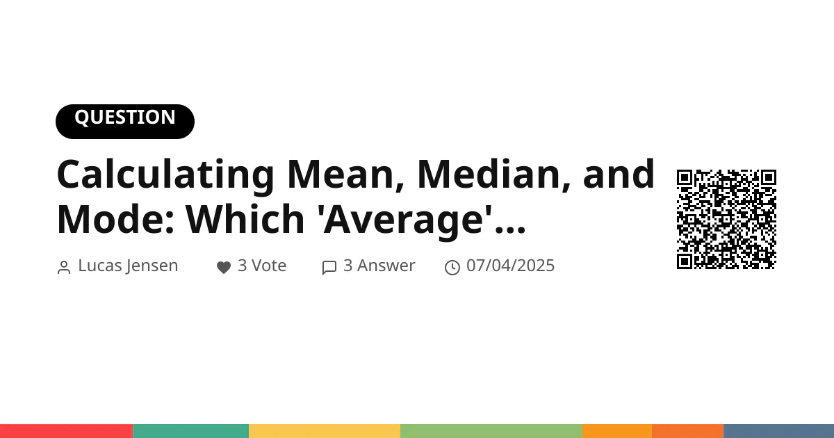 Calculating Mean, Median, and Mode: Which 'Average' is Most Useful?